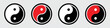 Yin and yang icon, vector illustration
