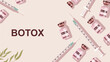 Botulinum toxin anti-aging treatment. Botox beauty injection illustration concept. 