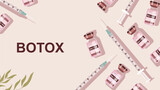 Fototapeta Tulipany - Botulinum toxin anti-aging treatment. Botox beauty injection illustration concept. 