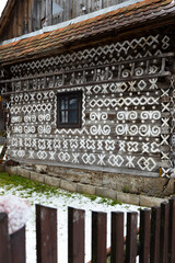 Wall Mural - Painted folk house, UNESCO village Cicmany in Slovakia