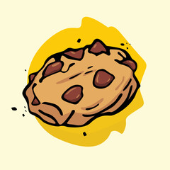 Wall Mural - Delicious cookie food vector illustration