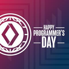 happy programmer’s day. holiday concept. template for background, banner, card, poster with text ins