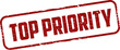 © muh - Top priority grunge rubber stamp png