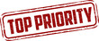 Top priority grunge rubber stamp png