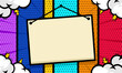 blank sign board comic background