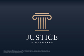 Wall Mural - Justice law logo template collection