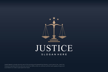 Wall Mural - Justice law logo template collection