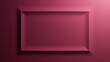 © RocknRoller Studios - Maroon Gradient Background with Embossed Rectangle. Minimalist Surface with Raised 3D Shape. 3D Render.
