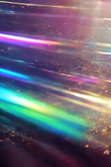 Wall Mural - Abstract background Crystal prism Refraction of light in bright colors of the rainbow. glass prism on a holographic