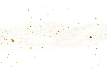 Wall Mural - Light gold glitter round confetti background.