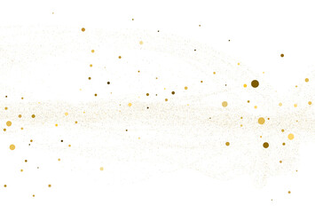 Wall Mural - Gold dust, light gold glitter round confetti background.