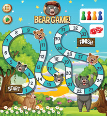 Poster - Funny bear cartoon character