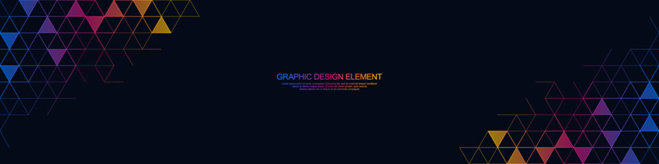 Poster - Abstract geometric background with triangle shape pattern