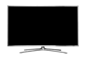 blank tv on stand isolated on transparent background