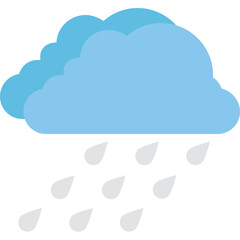 Wall Mural - Cloud Raining Vector Icon