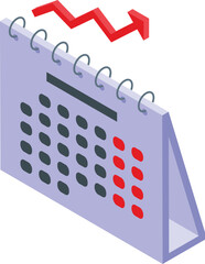 Poster - Calendar plan icon isometric vector. Media content. Web market