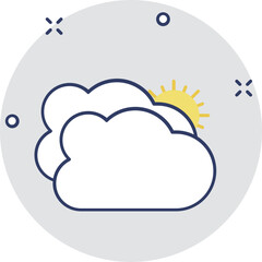 Sticker - Sunset Vector Icon