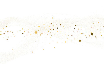 Wall Mural - Gold dust, light gold glitter round confetti background.