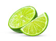 Slice of lime isolated on transparent png