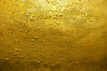 Aufkleber - Golden texture peeling swelling abstract background.