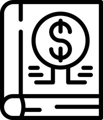 Poster - Work finance book icon outline vector. Startup idea. People progress