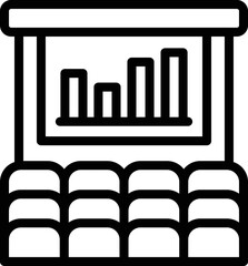 Poster - Conference icon outline vector. Business incubator. Idea startup