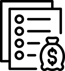 Poster - Finance money bag icon outline vector. Startup idea. Creative service