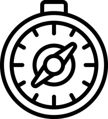 Poster - Business compass icon outline vector. Success growth. Strategy finance