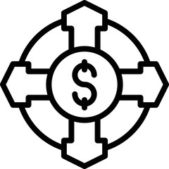 Poster - Business direction icon outline vector. Success idea. Plant investor