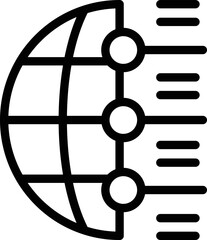 Poster - Global production icon outline vector. Idea startup. Work person