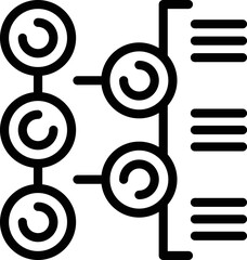 Poster - Work scheme icon outline vector. Idea startup. Finance creative