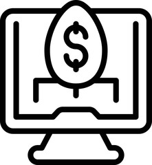 Poster - Plant investor icon outline vector. Business idea. Person finance
