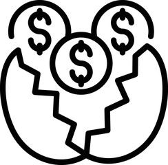 Poster - Money growth incubator icon outline vector. Idea startup. People progress