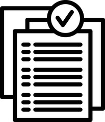 Poster - Approved document icon outline vector. Incubator idea. Work person