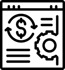 Poster - Web finance icon outline vector. Creative strategy. Service progress