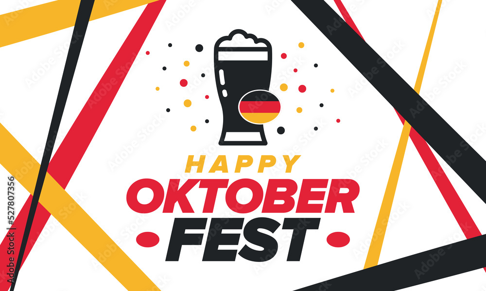 Vector de Stock Oktoberfest. Traditional beer festival in Germany ...