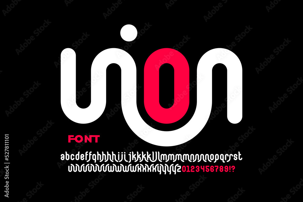 Linked Alphabet Linked letters font design, union alphabet letters and numbers vector ...