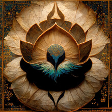Relaxing Brown Mandala Pattern Background Illustration