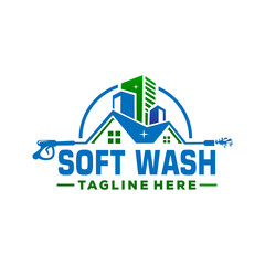 Sticker - soft wash service logo template design creative