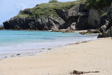 Sticker - beach in Samzun, Belle Ile En Mer, Brittany, France 