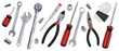 Set of tools, Many tools isolated on white background