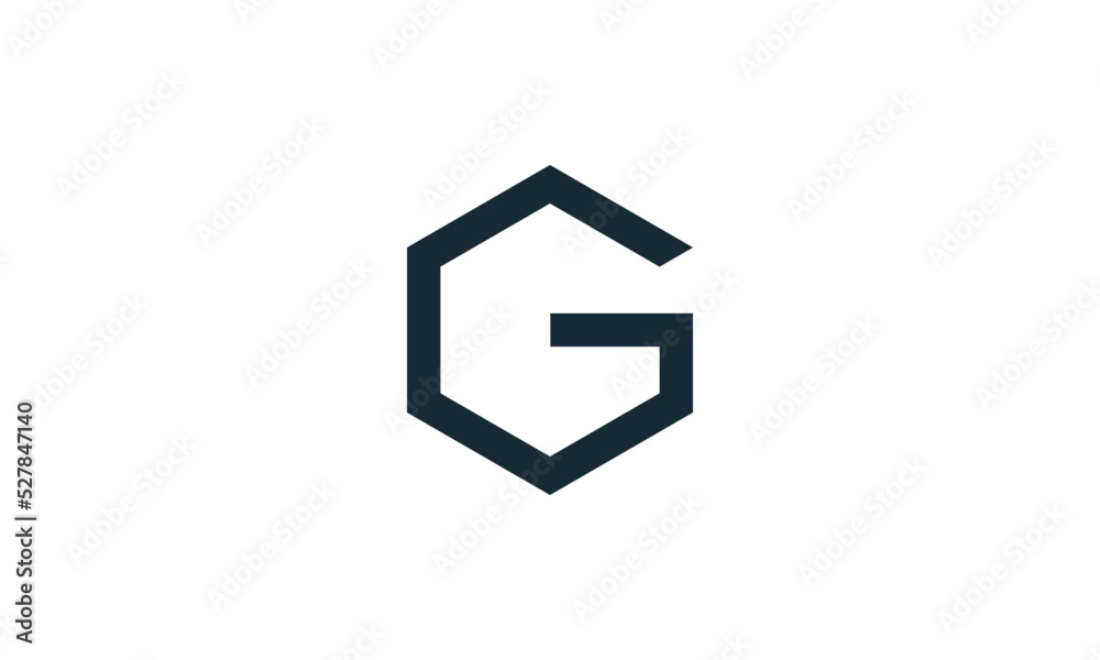 polygon line letter g logo vector image Stock Vector | Adobe Stock