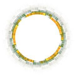 Wall Mural - Abstract gradient circle yellow green frame