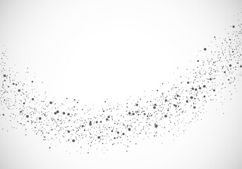 Poster - Abstract black dust dotted sparse particles design elements isolated on white background