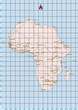 Africa Map  Geographic Coordinates latitude and longitude German language