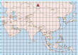 Asia Map Geographic Coordinates latitude and longitude  German language