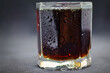 Cola - Getränk - Erfrischung - Cola in  glass  on black background
