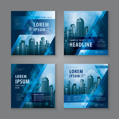 Wall Mural - abstract social media banner template collection, square template social media post design