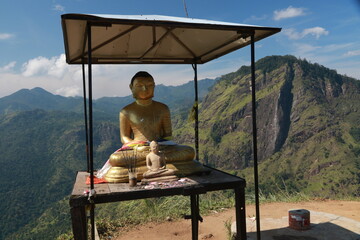 Wall Mural - Buddha statue on the top of Small Adam's Peak, Ella, Sri Lanka