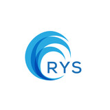 Fototapeta  - RYS letter logo. RYS blue image on white background. RYS Monogram logo design for entrepreneur and business. RYS best icon.
